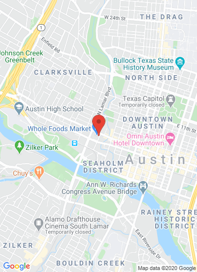Map showing Austin, United States