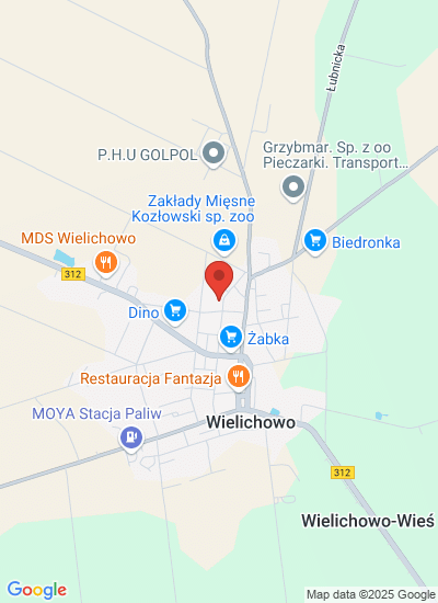 Map showing Wielichowo, Poland