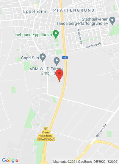 Map showing Heidelberg / Eppelheim, Germany