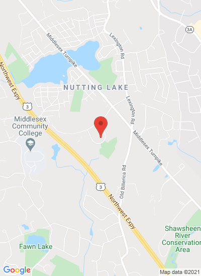 Map showing Billerica, United States