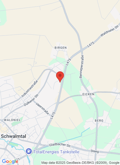 Map showing Schwalmtal-Waldniel, Germany