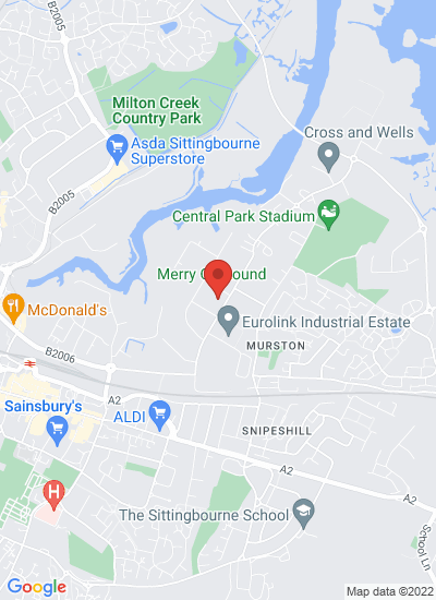 Map showing Sittingbourne, United Kingdom