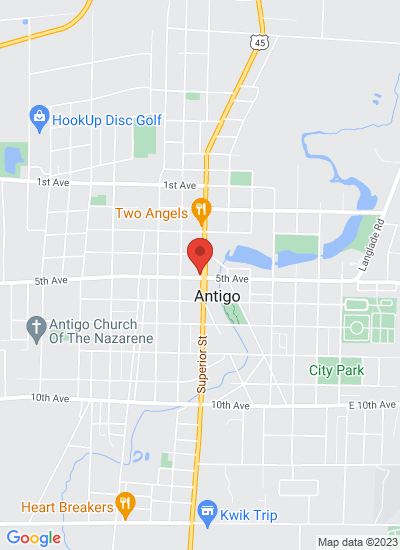 Map showing Antigo, United States