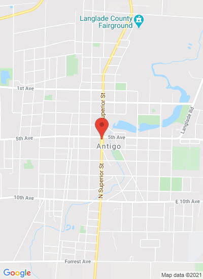 Map showing Antigo, United States