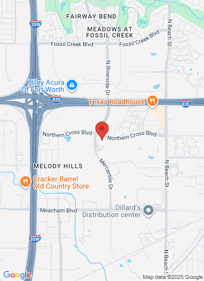Map showing Fort Worth, United States