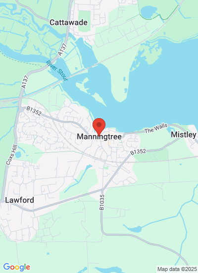 Map showing Manningtree, United Kingdom