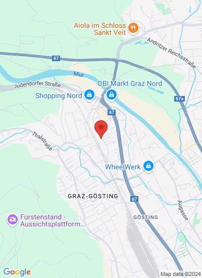 Map showing Graz, Austria