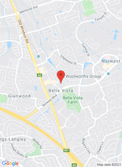 Map showing Bella Vista, Australia