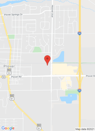 Map showing Plover, United States
