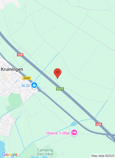 Map showing Kruiningen, Netherlands