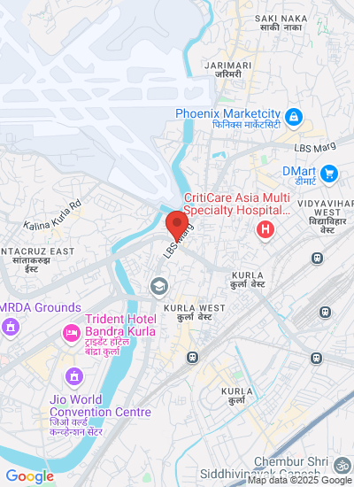 Map showing Navi Mumbai, India