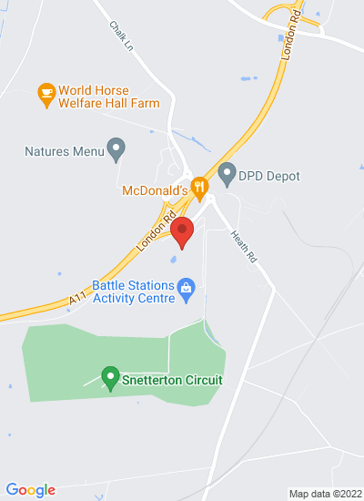 Map showing Norfolk NR16 2JU, United Kingdom