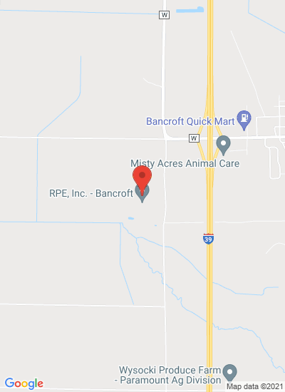 Map showing Bancroft, United States