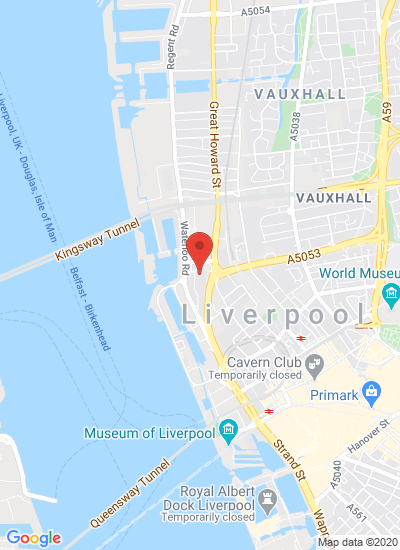 Map showing Liverpool, United Kingdom