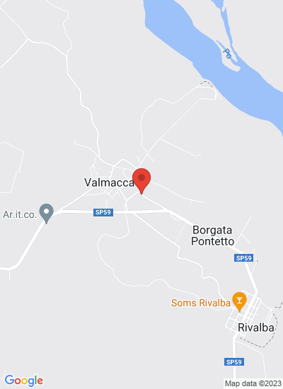 Map showing Valmacca, Italy