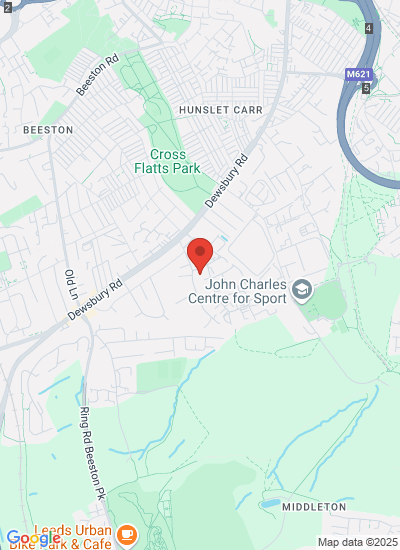 Map showing Leeds, United Kingdom