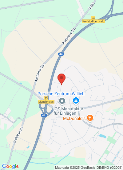 Map showing Willich, Germany