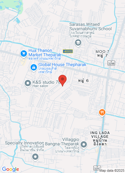 Map showing Bangpleeyai Bangplee, Thailand