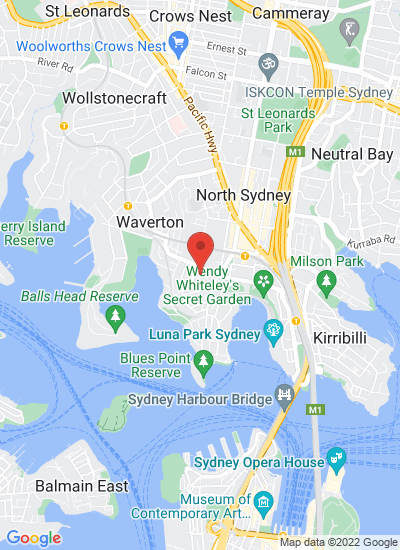 Map showing McMahons Point, Australia