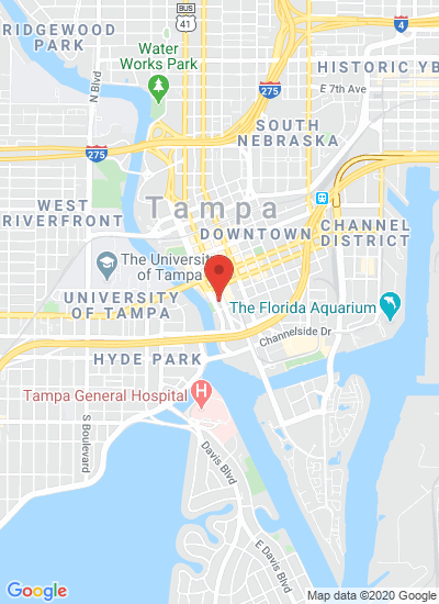 Map showing Tampa, United States