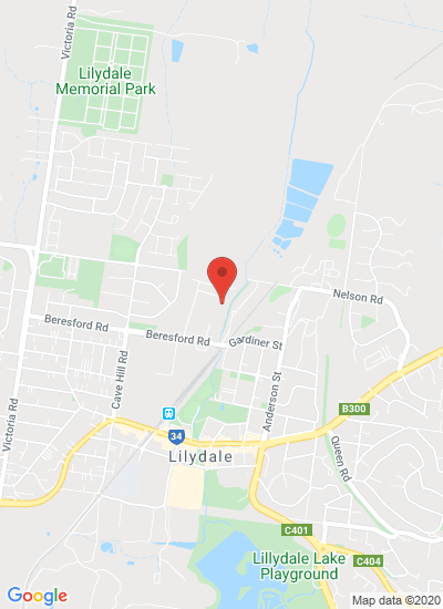 Map showing Lilydale, Australia