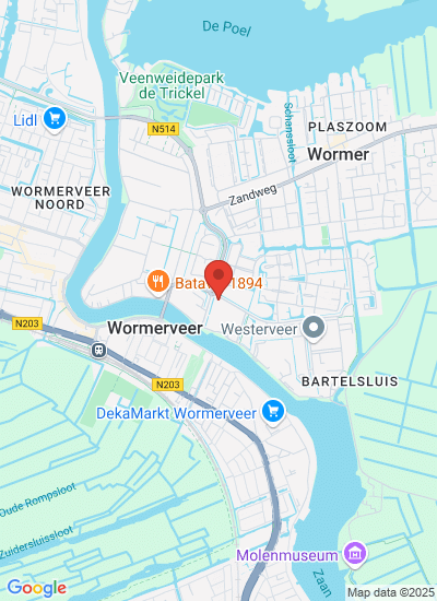 Map showing Wormer, Netherlands