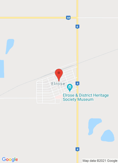 Map showing Elrose, Canada