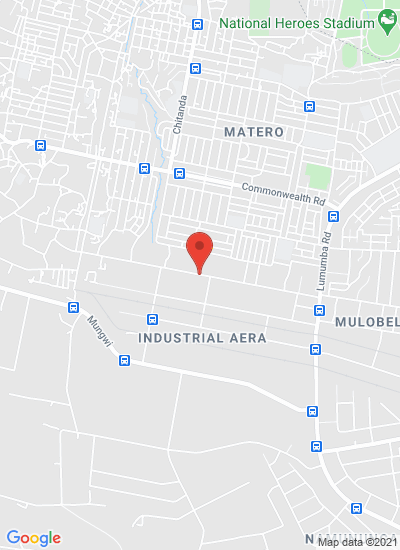 Map showing Lusaka, Zambia