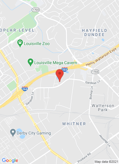 Map showing Louisville, United States