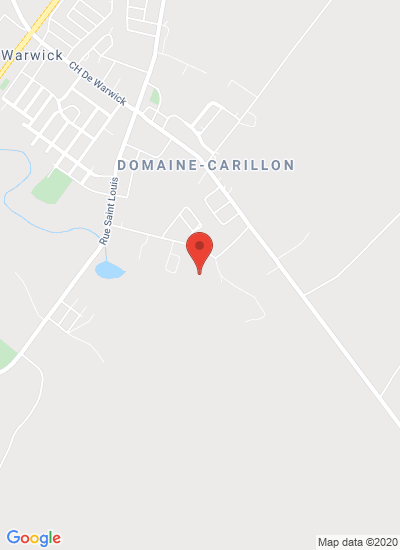 Map showing Warwick, Canada