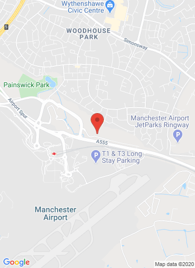 Map showing Manchester, United Kingdom
