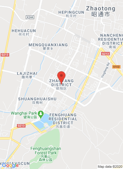 Map showing Zhaotong, China