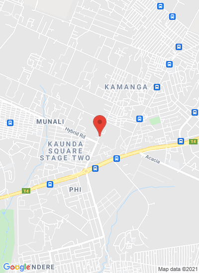 Map showing Lusaka, Zambia