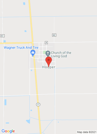 Map showing Hooper, United States