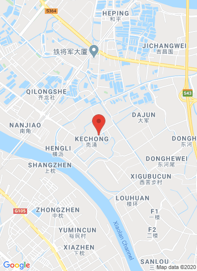 Map showing Zhongshan, China