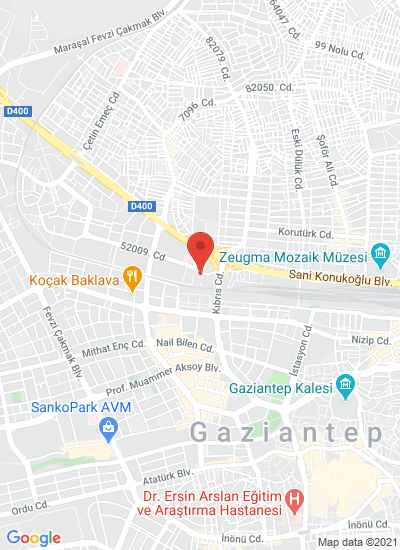 Map showing Sehitkamil, Türkiye
