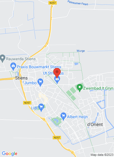Map showing Stiens, Netherlands